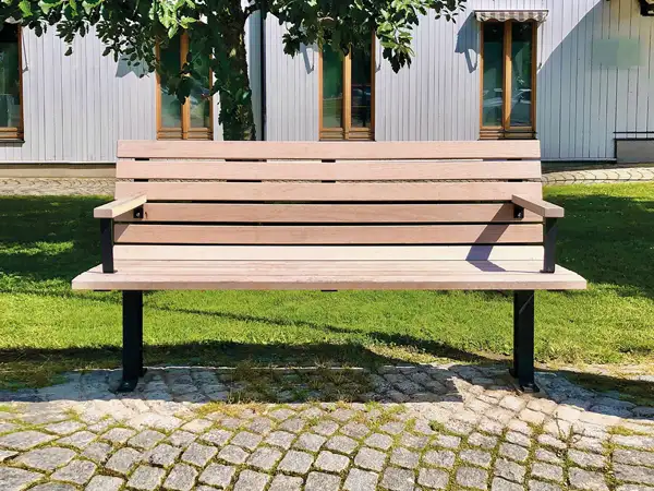 BANC KAJEN 180cm - chêne huilé - acier galvanisé NOLA