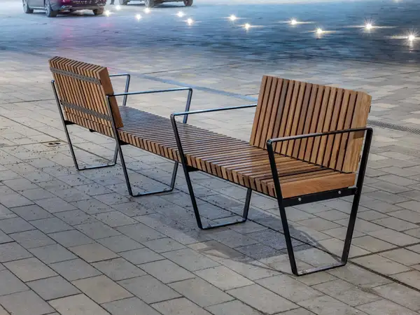BANC ARKIPELAG 2 ACCOUDOIRS - module de départ - bois de Cumaru NOLA