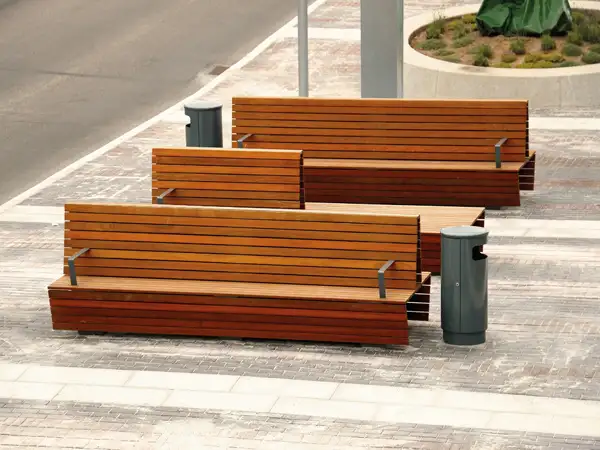BANC DOUBLE ORIGAMI - chêne huilé NOLA