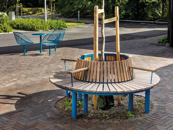 BANC ROND ORM AVEC ACCOUDOIRS NOLA