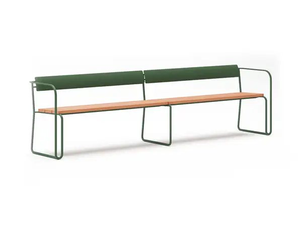 BANC DOUBLE SIGILL - chêne huilé - acier galvanisé thermolaqué NOLA