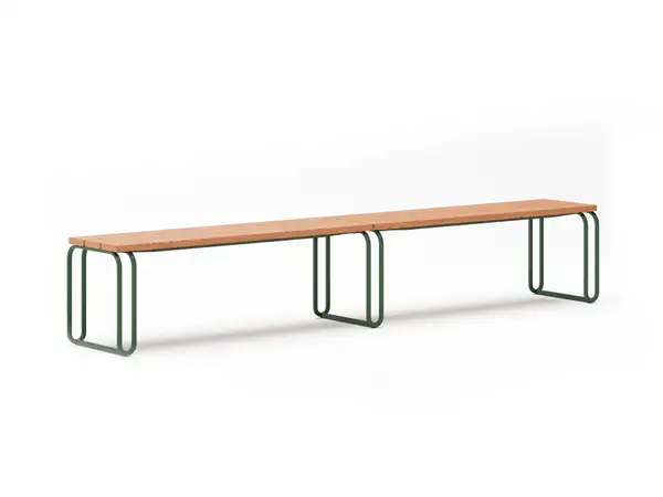 BANQUETTE DOUBLE SIGILL - pin peint - acier galvanisé thermolaqué NOLA