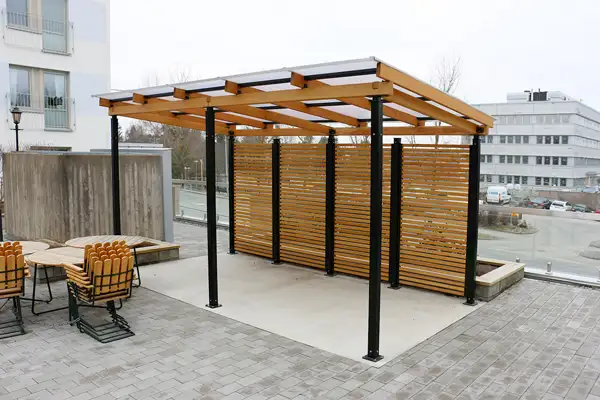 TREILLIS PERGOLA AKALLA - chêne huilé NOLA