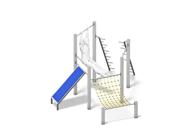 4FCIRCLE® Calisthenics - PENTAGONE - avec filet PLAYPARC