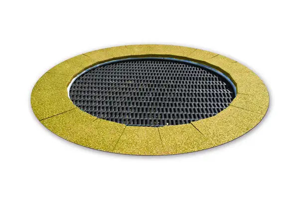 TRAMPOLINE ROND JUMP CIRCLE S - EPDM jaune signal STILUM