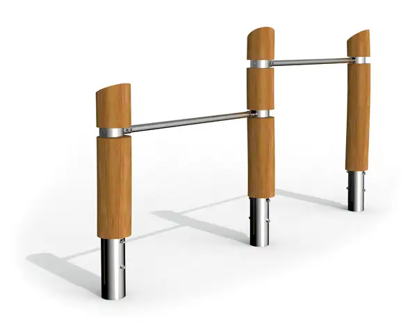 BARRE FIXE DOUBLE SUPRA 2 - bois - ancrage 450mm STILUM