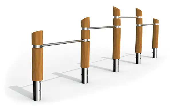 BARRE FIXE QUADRUPLE SUPRA 4 - bois - ancrage 450mm STILUM