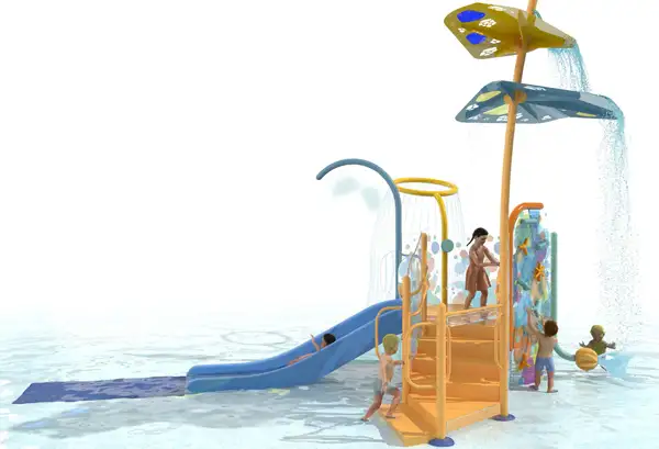 STRUCTURE PLAYNUK n°2 - jeux et toboggans aquatiques - piscine VORTEX