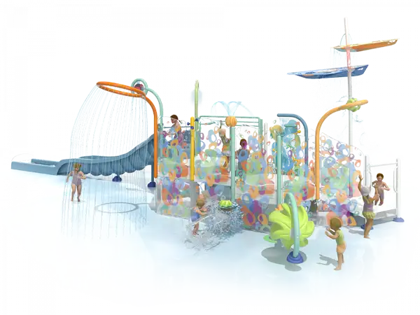 GRANDE STRUCTURE PLAYNUK n°6 - jeux et toboggans aquatiques - piscine VORTEX