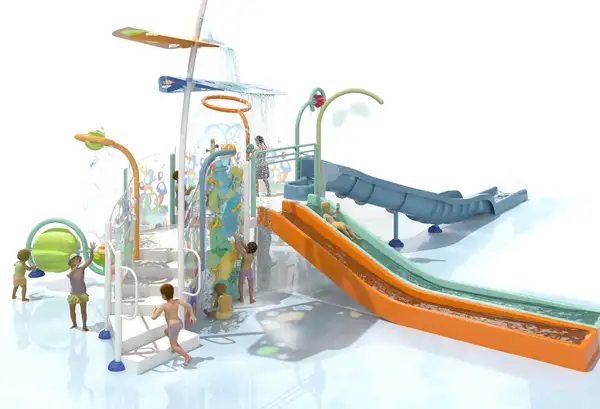 GRANDE STRUCTURE PLAYNUK n°6 - jeux et toboggans aquatiques VORTEX